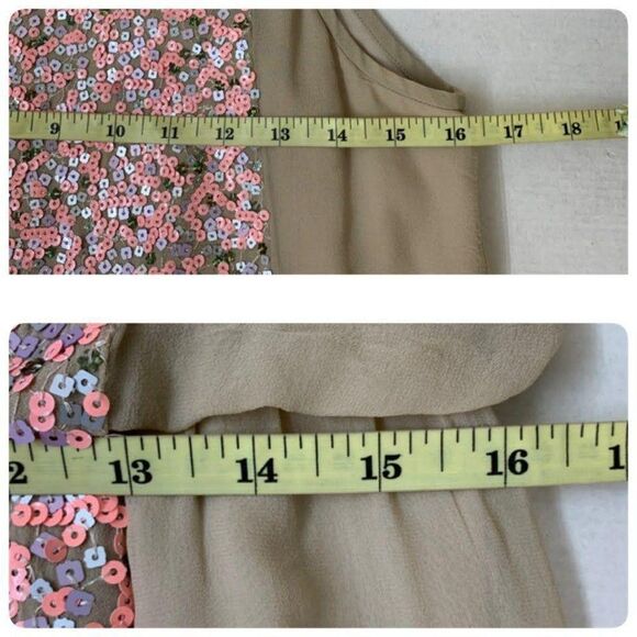 Tibi New York Shift Sequin Silk Blouson Dress - Picture 10 of 11